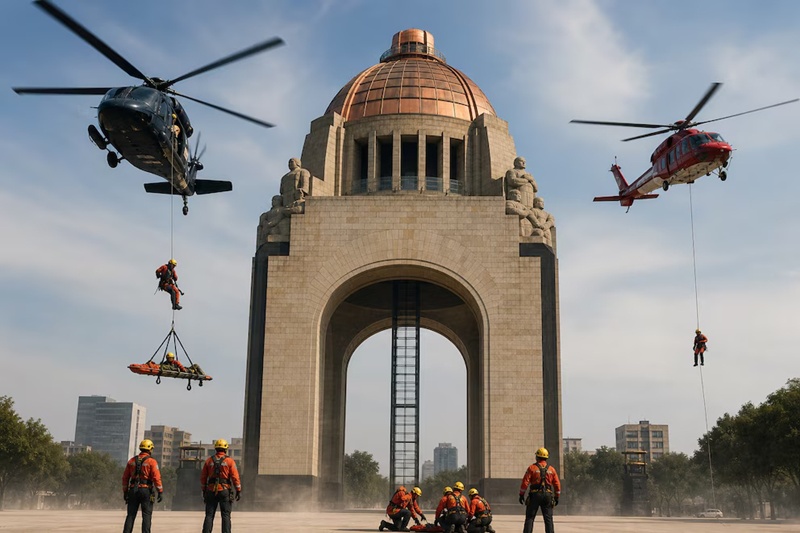 Simulacro del 19 de septiembre incluirá helicópteros y maniobras de rescate