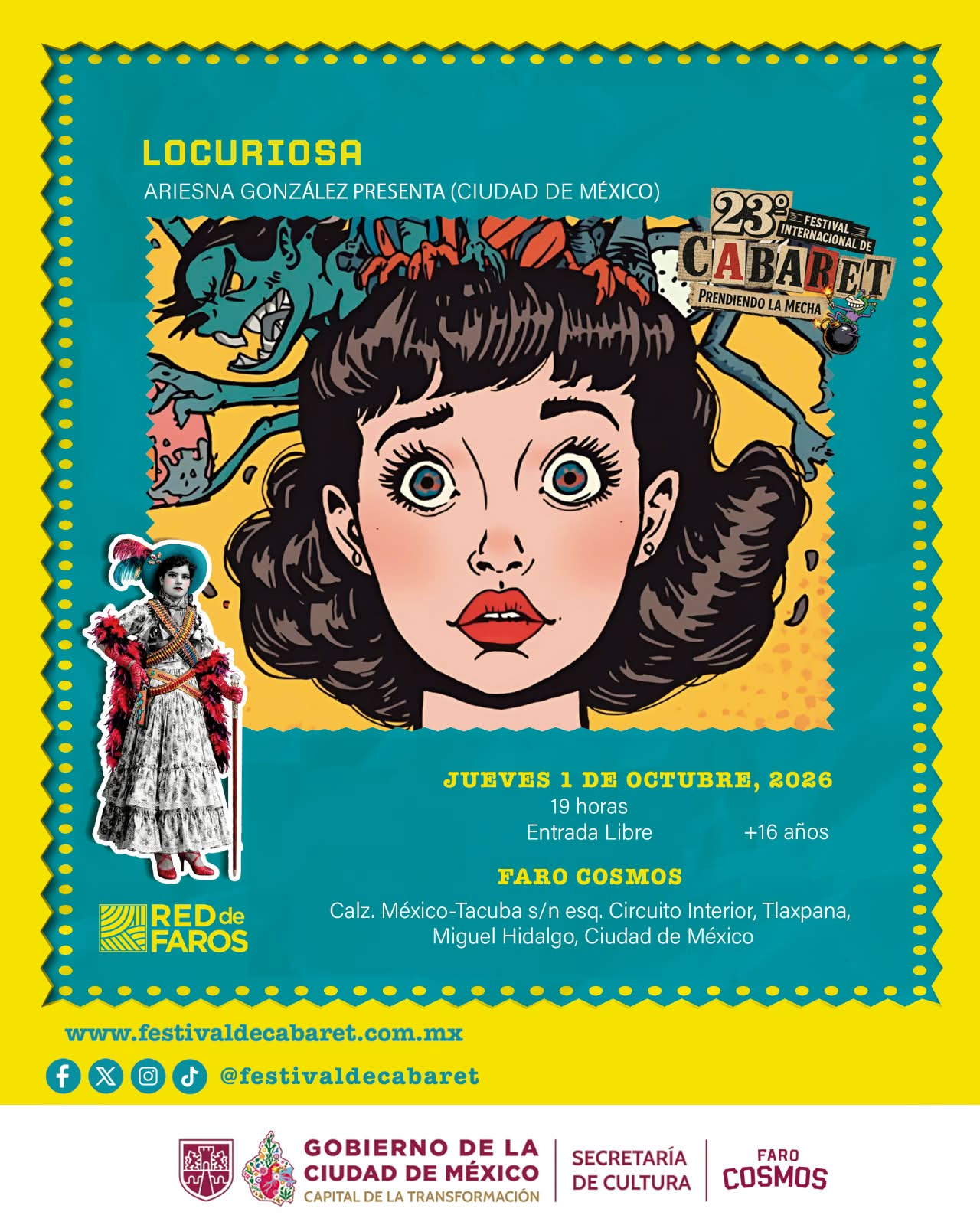 Festival Internacional de Cabaret 2026 en CDMX: sedes, cartelera y funciones gratis