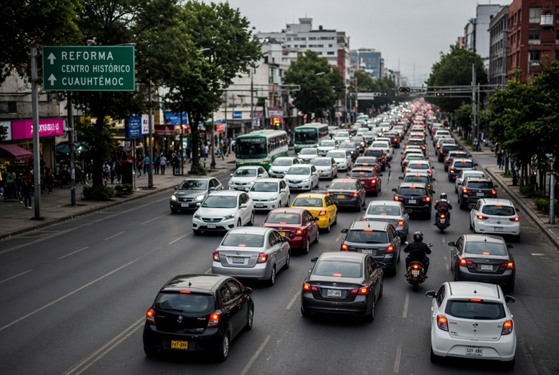 Bloqueos en SEGOB y retrasos en Metro saturan movilidad vial en CDMX