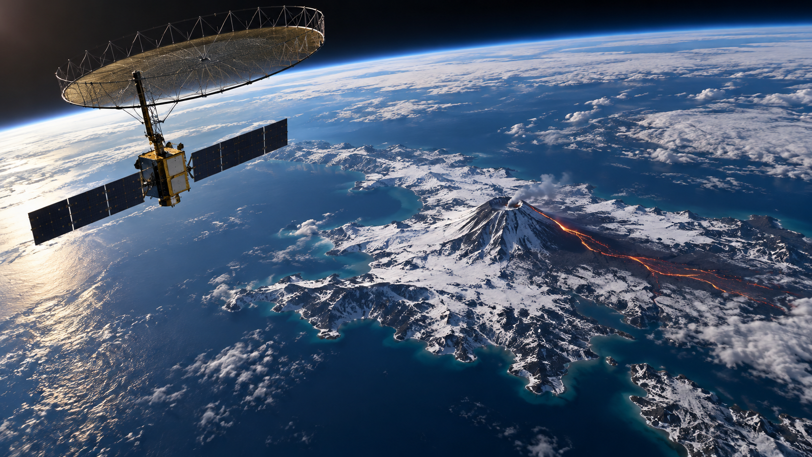 NISAR sigue un volcán que despertó tras casi cinco siglos